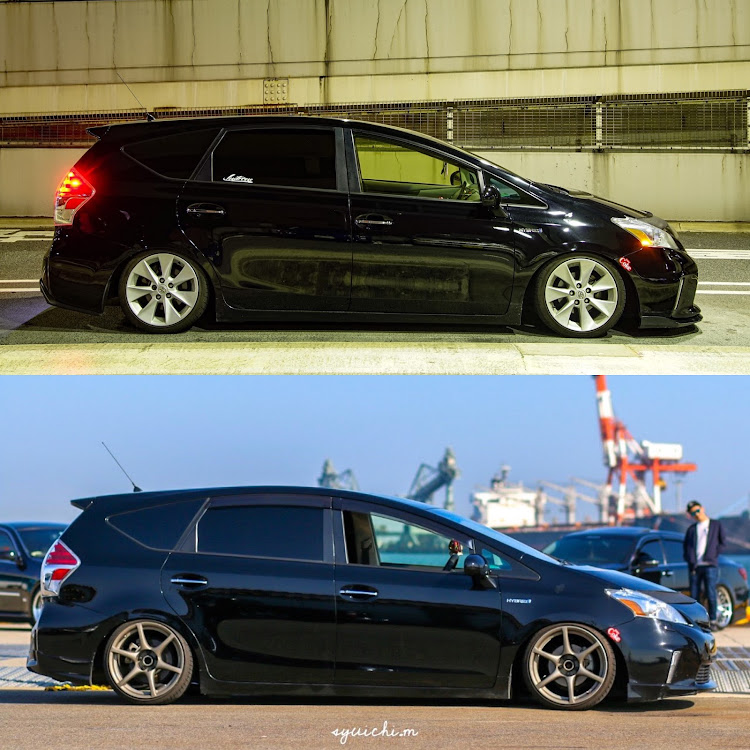プリウスαの写真は難しい・一眼レフの素晴らしさ・αオーナーさんと繋がりたい・写真のセンスが無い・純リム流用に関するカスタム事例の投稿画像1枚目