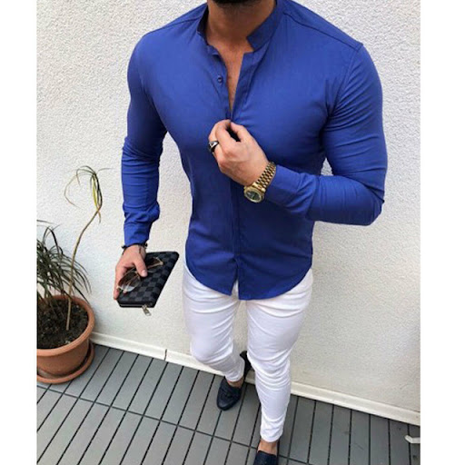 Title 3, Cotton linen mens shirt long sleeves summer