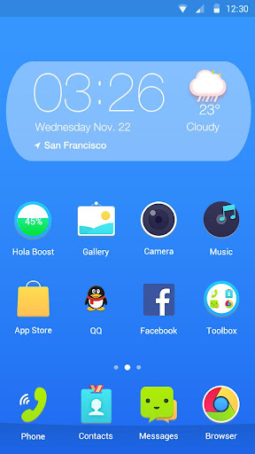 Ocean Blue Hola Theme