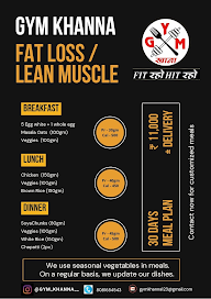 Gym Khanna menu 2