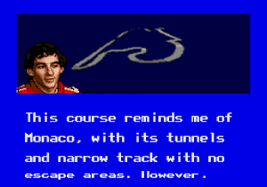 Imagem do terceiro circuito do Senna GP, em inglês