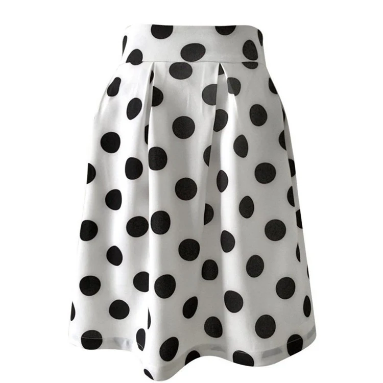 Europese en Amerikaanse herfst- en winter afslankende half-lange geplooide bubbelrok. Slanke look met deze flatterende rok.
