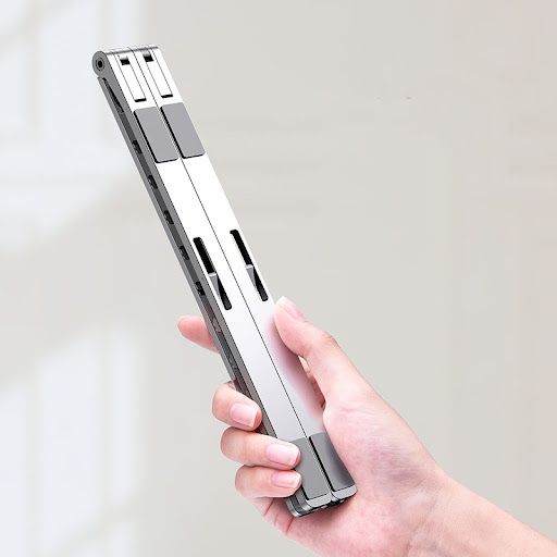 Title 2, Folding flat raised bracket offers space saving...