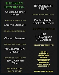 The Urban Pizzeria menu 2