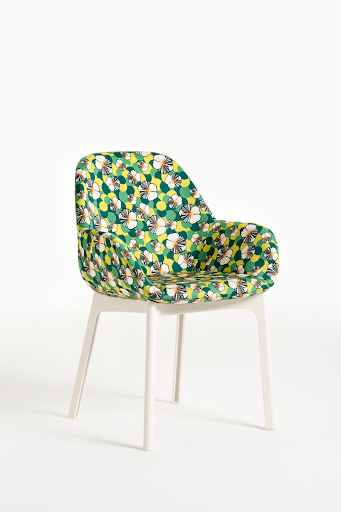 Kartell x La DoubleJ Green Floral Armchair