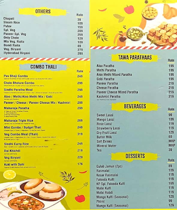 Kailash Parbat menu 