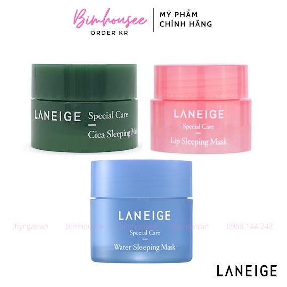 Mặt Nạ Ngủ Môi Laneige Lip Sleeping Mask Minisize Laneige Cica Water Sleeping Mask