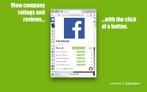 View company ratings and reviews... With the click button. 