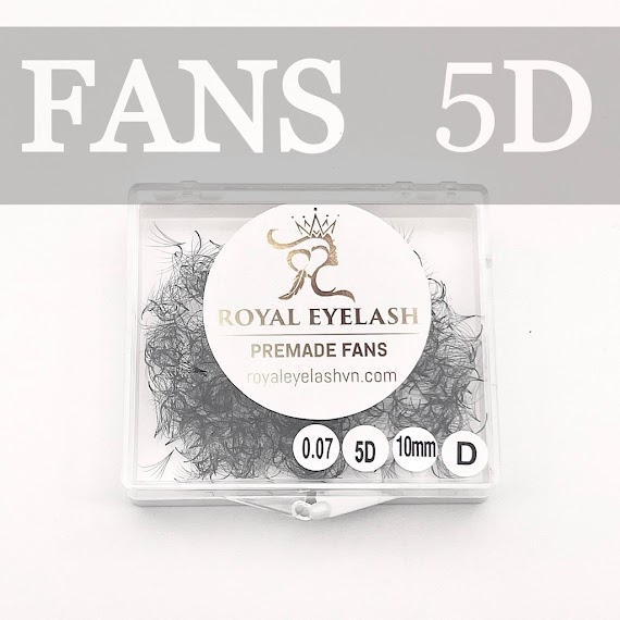 Mi Fans Sẵn 5D Royal Eyelash Lông Chồn Cao Cấp / 500 - 1000 Fans / C, Cc, D /0.07