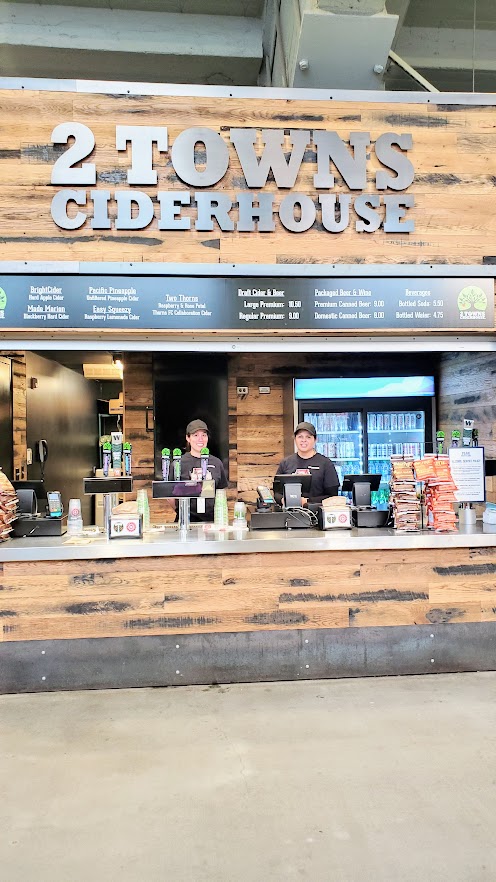 New 2 Towns Ciders booth at Providence Park After Renovation