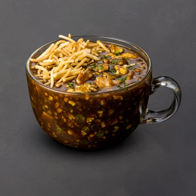 Chicken Manchow Soup With Crispy Noodles