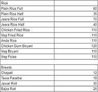 Rajvaibhav Hotel menu 1