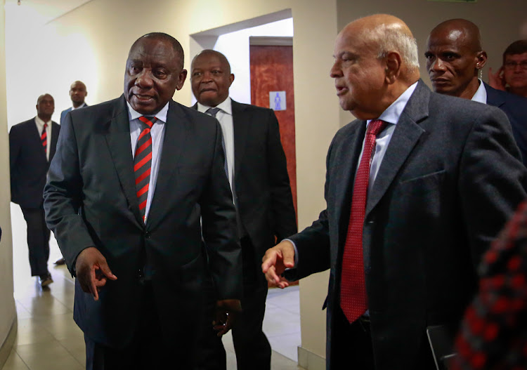 President Cyril Ramaphosa and Minister Pravin Gordhan