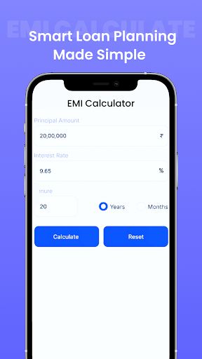 Screenshot Loan Tool: Loan Emi Calculator