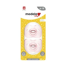 Ti ngậm Medela Baby Pacifier Soft Silicon 6-18m dành cho bé gái_SNB