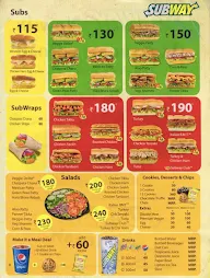 Subway menu 1