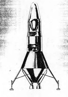 Lunar lander sketch from Project HORIZON. Image via Wikimedia Commons.