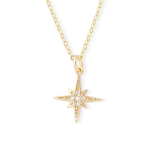 Title 14, Copper Plated Gold Zircon Extended Chain Neckla...
