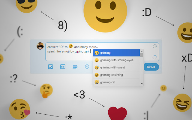 Smiley Caret: Text to Emoji chrome extension