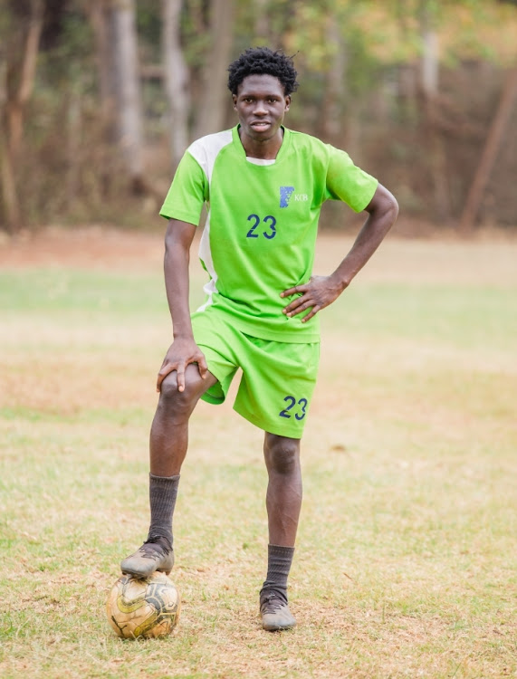 Newly-acquired KCB right-back Kevin 'Chumsy' Otieno during the club's training session in Ruaraka, Nairobi.