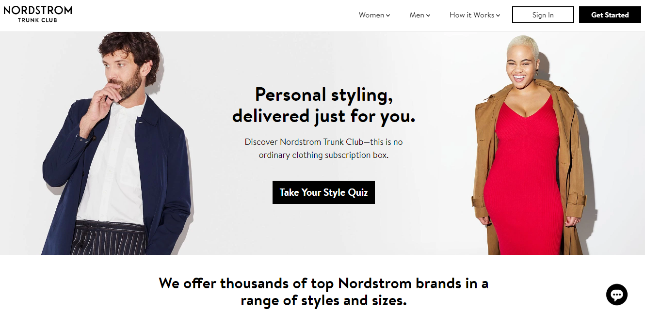 Trunk Club Landing Page