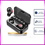 Tai Nghe Bluetooth S10 Pro V5.2 Cao Cấp, Cảm Ứng Vân Tay, Chống Nước Tiêu Chuẩn Ipx7 Nghe Nhạc 10H, Kiêm Sạc Dự Phòng