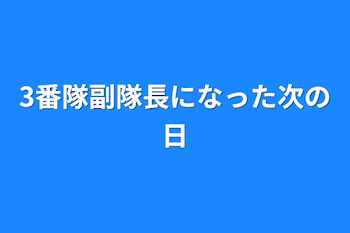 3番隊副隊長になった次の日