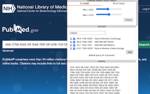 PubMed Impact Factor Search