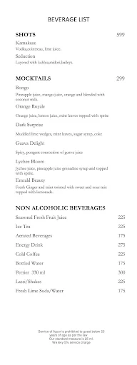 Scarlet Bar, Radisson Blu menu 4