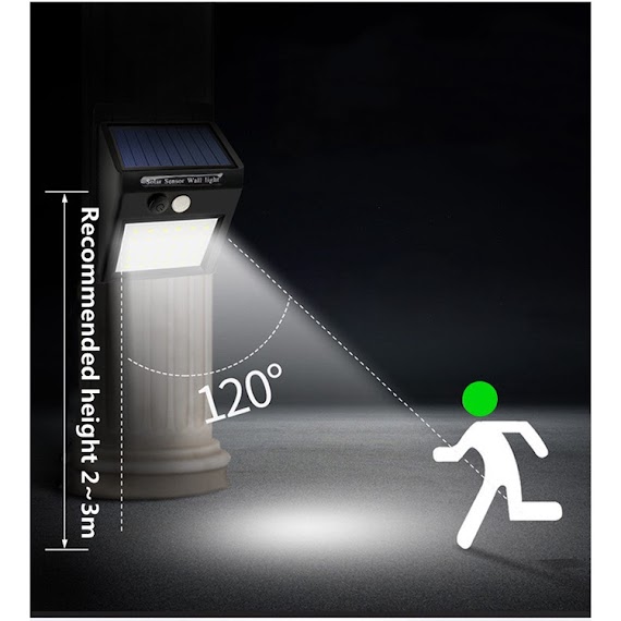 Đèn Led 20 Bóng Sử Dụng Năng Lượng Mặt Trời Cảm Biến Chuyển Động Dùng Ngoài Trời