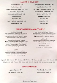 Takshashila Hotel menu 1