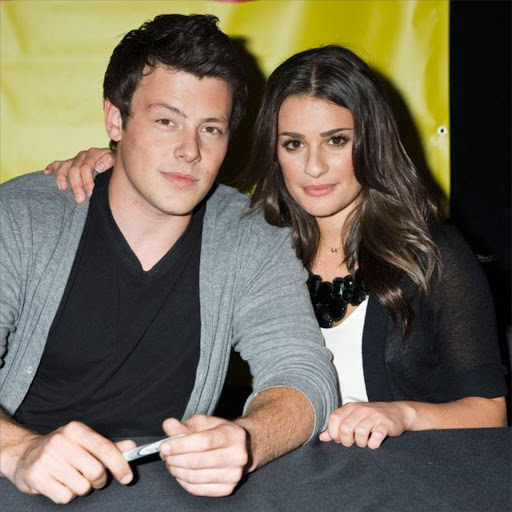 Lea Michele and the late Cory Monteith. File photo