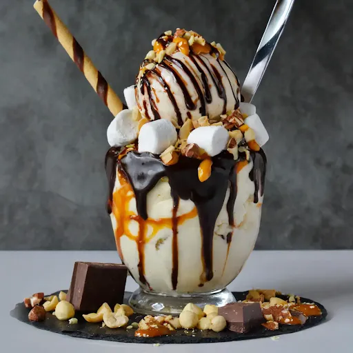 KitKat Caramel Black And White Sundae