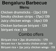 Bengaluru Barbecue menu 1