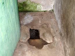 The latrine where the infant was dumped