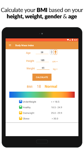 BMI Calculator - BMI, BMR  Body Fat Calculator
