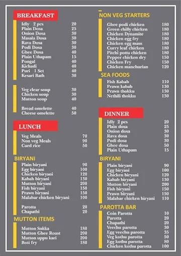 Mealbox.In menu 