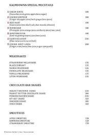 Kalm Downn Bistro Lounge menu 5