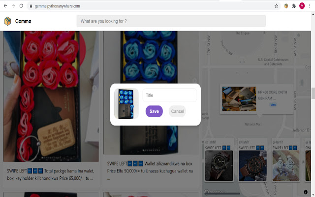 Gemme Save Button chrome extension