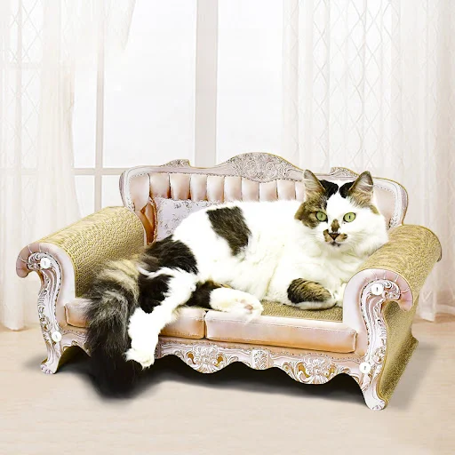 European classical Cat Scratcher Sofa Bed Corrugated Cardboard Scratching Lounge Luxury Scratching Post Furniture Protec