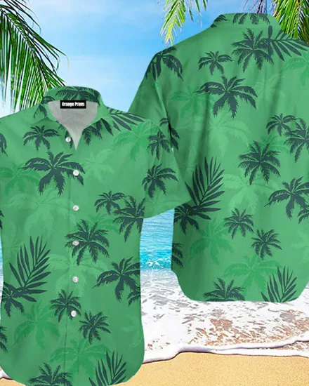 2023 Summer Animal Crane Men Hawaiian Shirt 3d Plant Shir... - 1