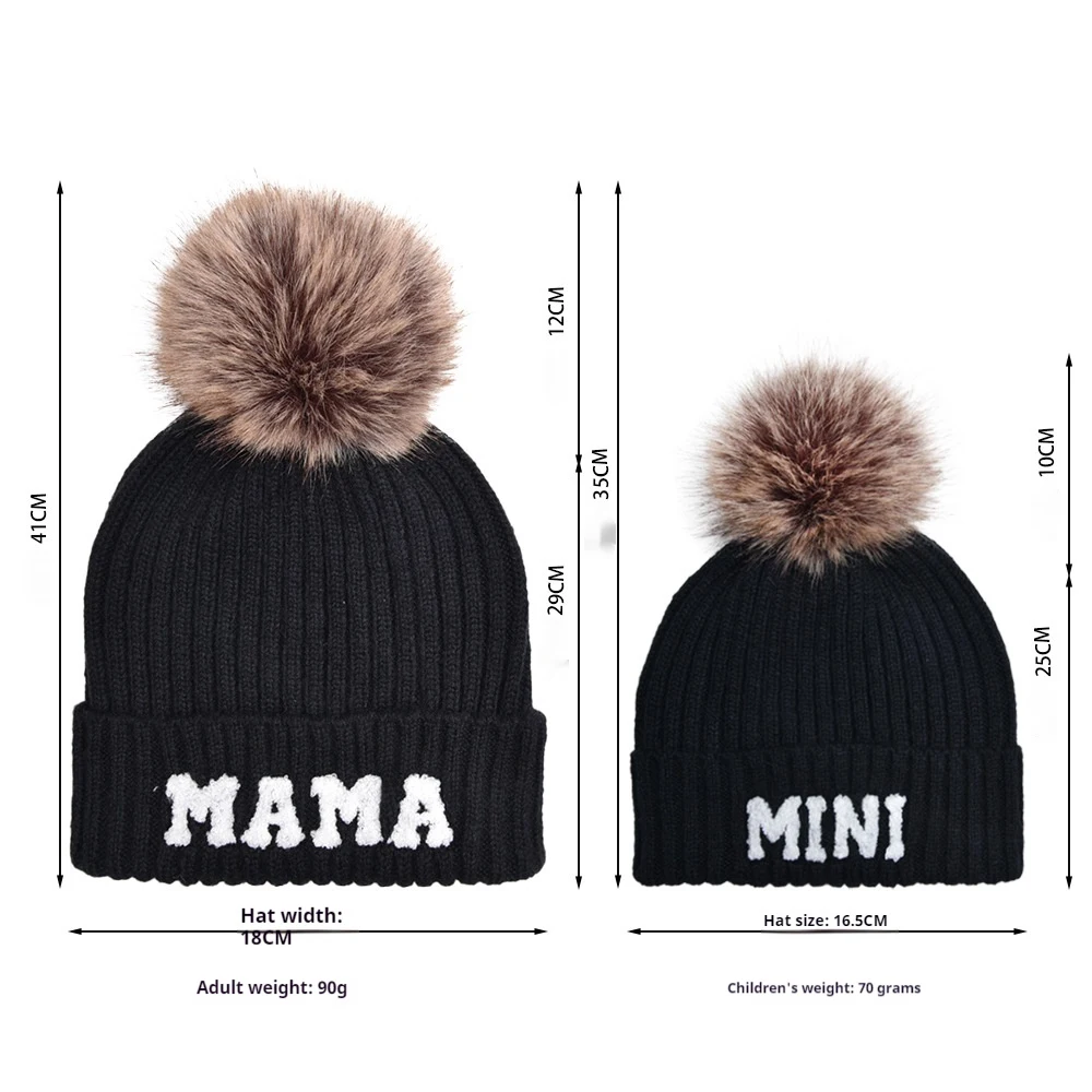 Title 1, Gorro de lana con letras MAMA, gorro cálido con...