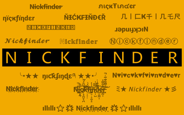 Nickfinder【Stylish Names and Nicknames】⚡ chrome extension