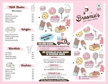 Broomie's Bakery menu 