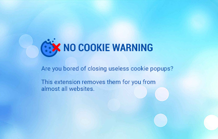 No Cookie Warning Preview image 0