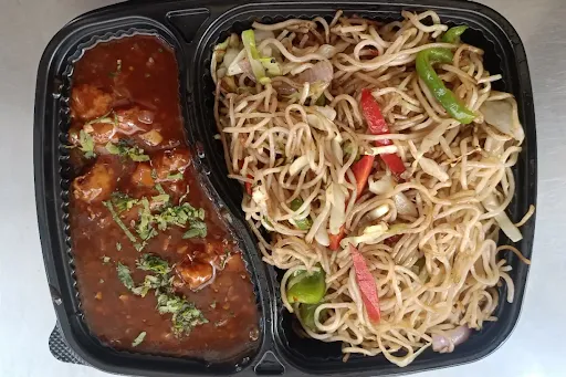 Veg Manchurian With Veg Noodles