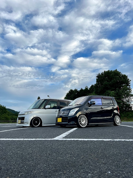 タントカスタムのL375S タントカスタム・mh23s ワゴンR リミテッド・シャコタン・#純ベタに関するカスタム事例の投稿画像1枚目