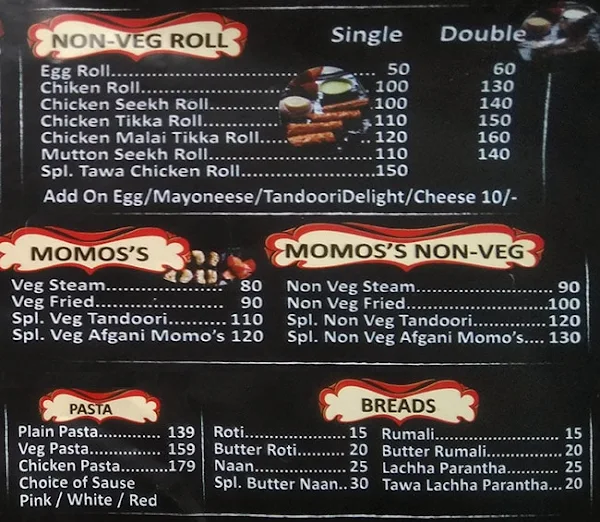 Hunger's Delight Cafe menu 