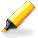 Yellow highlighter pen for web