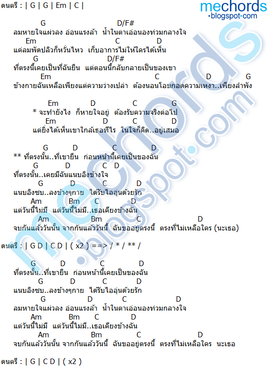 คอร์ดเพลง-ที่ตรงนั้น...ที่ฉันยืน-CEN